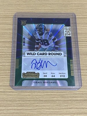 2021 Panini Contenders Football Wild Card Round Israel Mukuamu RC Auto #249 - Image 1 of 2
