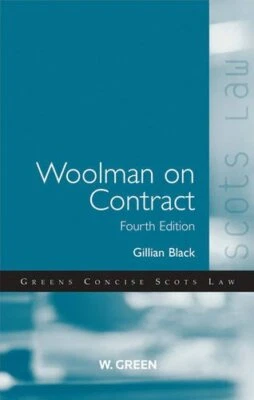 Woolman on Contract (Greens Concise Scots Law) by Gillian Black Paperback Book - Image 1 of 2