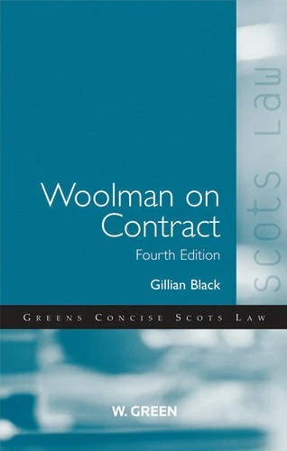 Woolman on Contract (Greens Concise Scots Law) by Gillian Black Paperback Book - Image 1 of 2