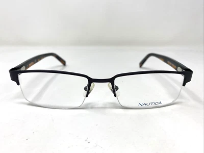 NAUTICA N7229 300 53-18-140 Black/Tortoise Half Rim Eyeglasses Frame ML54 - Image 1 of 4