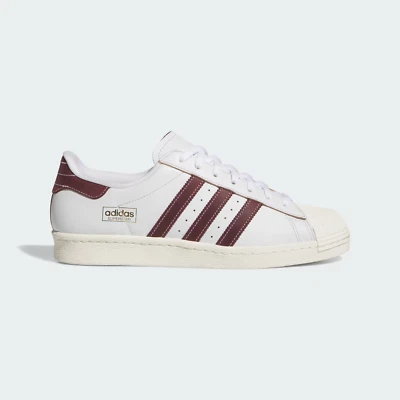 Adidas Superstar 80 ADV Shoes in Crystal White / Shadow Red / Off White - Image 1 of 4