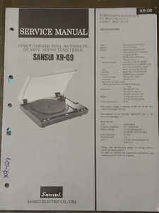 Sansui XR-Q9 Turntable Service Manual Original - Picture 1 of 3