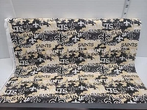 New Orleans Saints Fabric NFL Football Logo 44" 12 Yards Available Black Gold - Picture 1 of 10