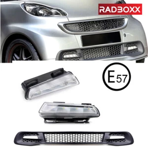 ✅ FRONT GRILL GITTER + LED TAGFAHRLEUCHTEN SET L+R für Smart 451 Brabus ab 2012 - Bild 1 von 6