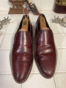 FLORSHEIM DESIGNER COLLECTION CLASSIC BUSINESS SLIP-ON WING TIP DRESS SHOES 9 C - Picture 1 of 19