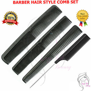 4 Comb Set Hair Kit Brush Styling Cutting Color Tail Barber Salon Hairdressing