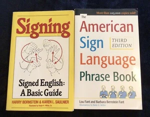 Signing, ASL, Lot of Sign Language Books American Sign Language + Basic Guide EC - Picture 1 of 12