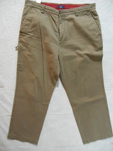 DOCKERS RELAXED FIT FLAT FRONT 38X30 MOBILE POCKET PANTS KHAKI - Picture 1 of 7