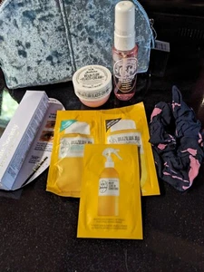 Little Blue Velvet Bag, Sol De Janeiro, Scrunchie & Samples - Picture 1 of 6