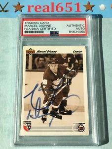 1991 Upper Deck #636 Marcel Dionne Auto PSA-DNA Authentic HOF Autograph Kings - Bild 1 von 7