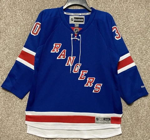 Reebok NHL New York Rangers Henrik Lundqvist Hockey Jersey YOUTH Size L/XL Cover