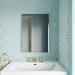 Nuie Anser 700 x 500mm Touch Sensor LED Bathroom Framed Mirror IP44 Modern - Picture 1 of 10