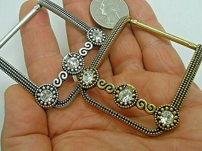 Falda de vestir con hebilla deslizante de metal dorado/plateado con estrás, cinta deslizable MB Foto 1 de 4