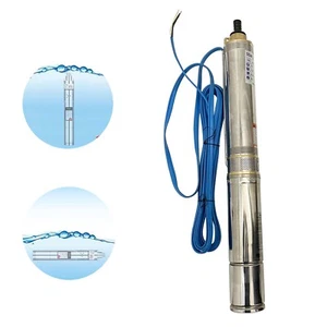 Pompa elettrica per pozzi profondi 4 pollici pompa sommersa per pozzi profondi portata 6,3 m³/h - Foto 1 di 23