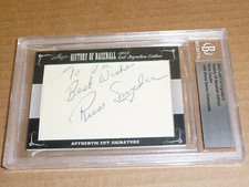 2012 Leaf Cut Signature History Baseball Edition RUSS SNYDER AUTOGRAPH/AUTO