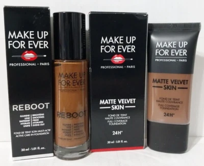 Make Up For Ever Matte Velvet Skin & Reboot Foundation R540 Dark Brown *NEW* - Image 1 of 4