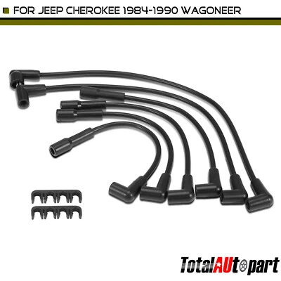 6 juegos de cables de bujías para AMC Eagle Eagle Premier Jeep Cherokee Comanche CJ7 Foto 1 de 4