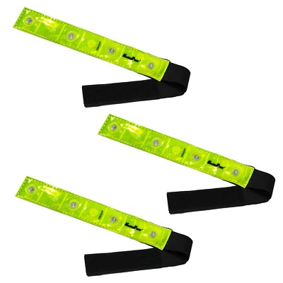 Reflective ARMBANDS w/Blinking LED Night Lights for Hiking Camping Snowboarding - Image 1 of 4
