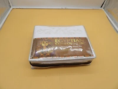 Egyptian Comfort 1200 Bolsillo Profundo - Juego de Sábanas 4 Piezas -Blanco - Sin Arrugas - Reina- Foto 1 de 4