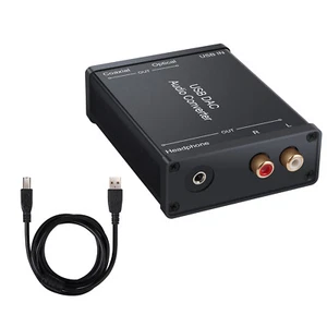 USB to Coaxial SPDIF Converter Digital to Analog USB Audio Sound Card Adapter - Picture 1 of 12