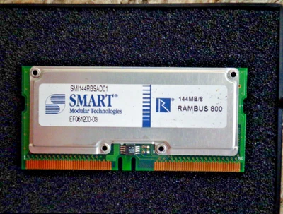 SMART SMI144RDSAD01 160P-RAMBUS 800-SODIMM-144MB/8 new - Image 1 of 3