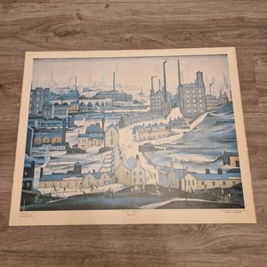 Vintage L.S Lowry Industrial Landscape Print 1960s Prints For Pleasure Rare - Picture 1 of 7