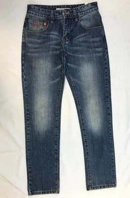 Pantalones de mezclilla de pierna recta azul Valentino para hombre, talla 30 X 31 Foto 1 de 4