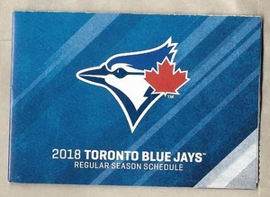 2018 TORONTO BLUE JAYS BASEBALL OFFICIAL MLB REGULAR SEASON POCKET GAME SCHEDULE - Picture 1 of 1