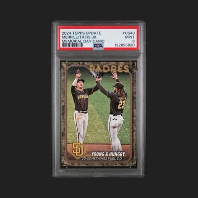 Jackson Merrill Fernando Tatis /25 MEMORIAL DAY CAMO 2024 Topps Update #US48 - Imagem 1 de 4