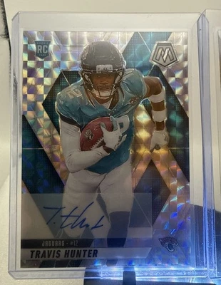 2025 Panini Mosaic Football Travis Hunter RC Rookie Auto Silver Mosaic And #279 - Image 1 of 4