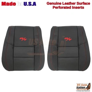 2014-2025 Fits Dodge Durango RT Genuine Leather Front Top Seat Covers Black - Picture 1 of 6