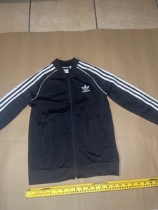 Adidas Jacke Damen Medium Schwarz Trefoil Originals Track Top 3 Streifen Retro - Bild 1 von 3