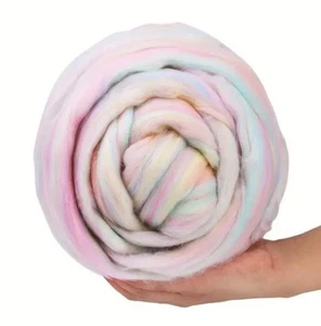 Pure Wool Roving For Needle Felting Pack Of 7, Approx 700g Total, 7 Colours. - Picture 1 of 7