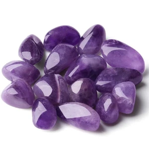 Natürlicher Amethyst 7 Chakra Heilkristalle Set - Trommelsteine & rohe Edelsteine - Bild 1 von 20