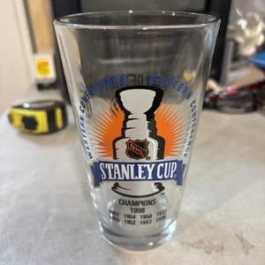Bicchiere vintage Stanley Cup Detroit Red Wings 1998 campioni grafica brillante - Foto 1 di 2