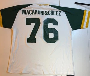 Camiseta deportiva de béisbol vintage de los años 70 DeLong Basic Food Group Macaroni & Cheez 76 EE. UU. XL - Imagen 1 de 7