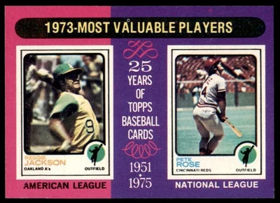 Topps 1973 MVP Jackson/Rose #211 1975 casi nuevo-como nuevo o mejor Foto 1 de 2