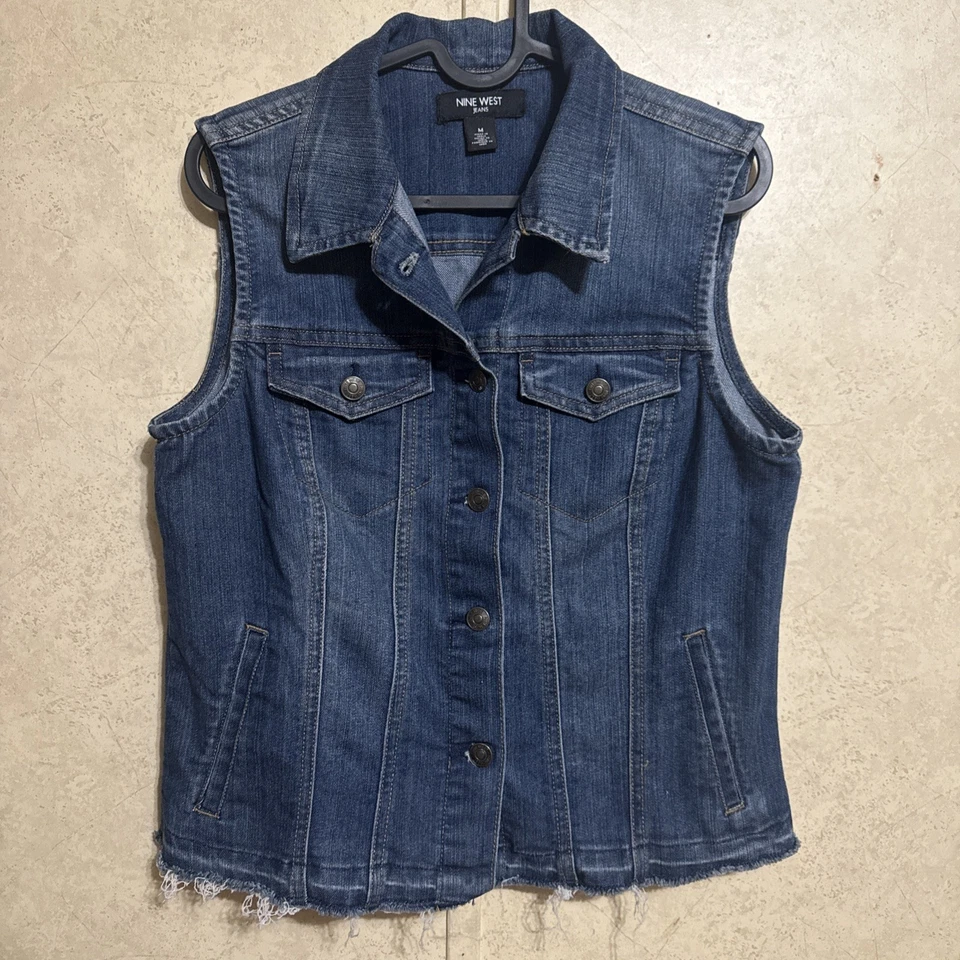 Woman’s Medium Nine West Jeans Vest - Image 1 of 4