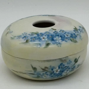 Antiguo receptor de cabello de porcelana CT Altwasser pintado a mano azul blanco floral - Imagen 1 de 10