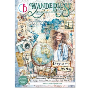 Wanderlust - Libro Ciao Bella A4 Ephemera - Viaggio 32/pkg - Foto 1 di 6