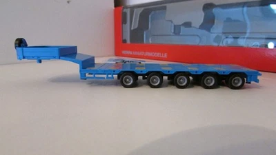 herpa Goldhofer 5-achs Semi-Tieflader, hellblau, 1/87 - sehr guter Zustand  - Bild 1 von 4