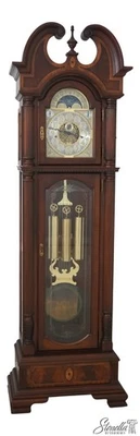 68242: SLIGH 镶嵌桃花心木祖父大厅时钟 — 第 1/4 张图片
