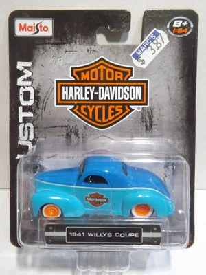 Maisto Harley-Davidson  1941 Willys Coupe  H.D. Custom 1/64 Scale - Image 1 of 2