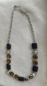 Lia Sophia Necklace - Multicolored Crystal and Silver Tone - Picture 1 of 1