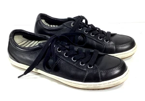 TAOS Onward Shoes Sneakers Women’s Size 8 Black Leather Arch Support Laces - Picture 1 of 11
