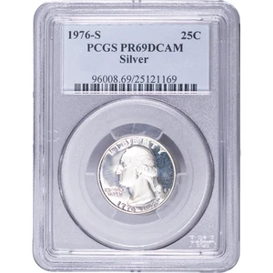 1976-S Washington Silver Quarter ~ PCGS PR69DCAM - Bild 1 von 2
