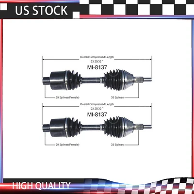 Par de ejes delanteros CV SurTrack juego de 2 para Dodge Ram 1500 4x4 2002-2005_hl Foto 1 de 4