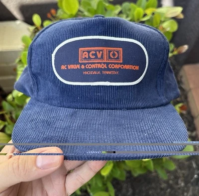 Vintage AC Valve & Control Corporation Hat Corduroy ACV Snapback - Image 1 of 4
