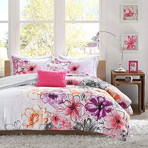 Intelligent Design Olivia Floral Comforter Set 2 Colors 3 Sizes Full/queen Pink
