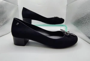 Melissa Ultragirl High Black Flock Vegan Damenschuhe Größe UK 7 - Bild 1 von 24